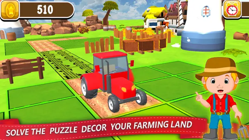 Farming Tractor Simulator Puzzle Games gameplay screenshot 2