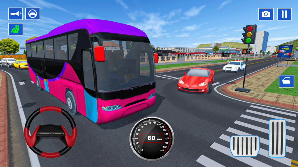 Modern Bus Driving & Simulation Parking Game screenshot 4