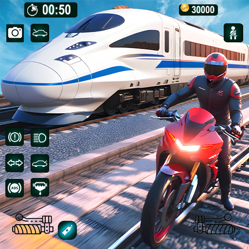 Bike vs Train Race Challenge: 3D Train Racing Game screenshot 5