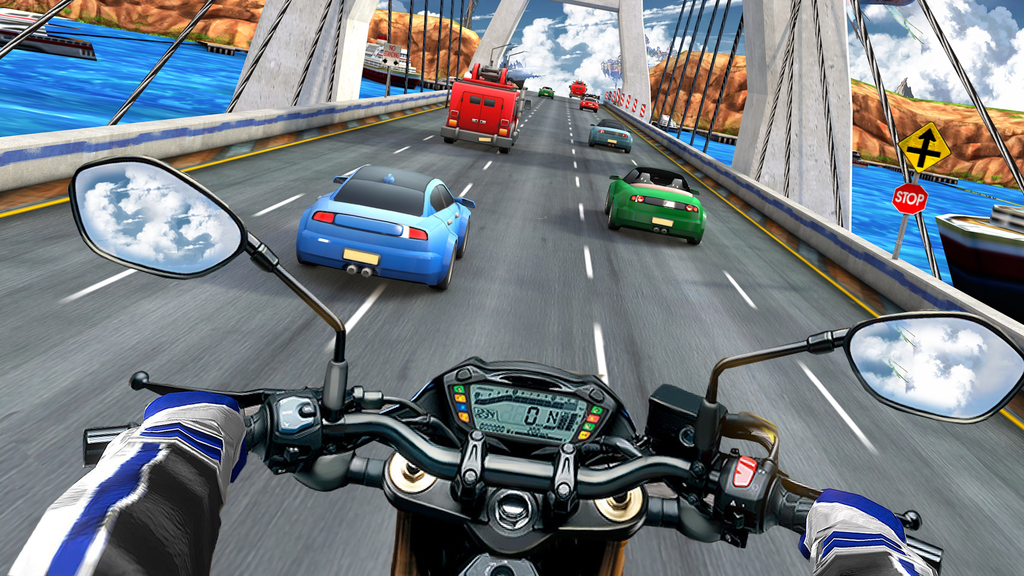 Highway Bike Racing Offline Game: 3D Racing Game screenshot 4