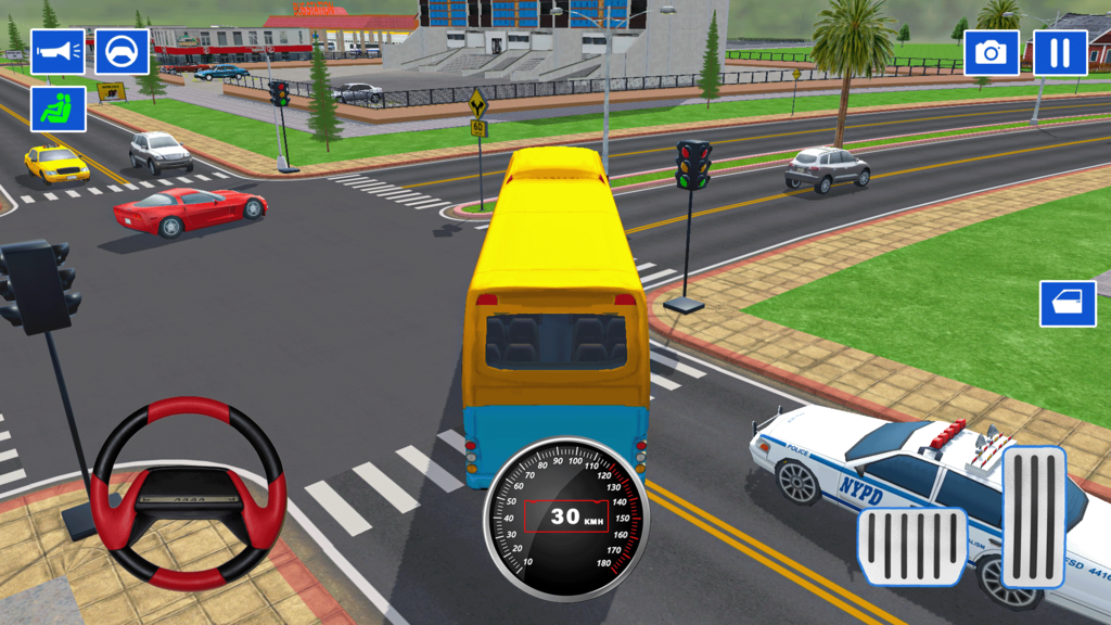 Modern Bus Driving & Simulation Parking Game screenshot 3