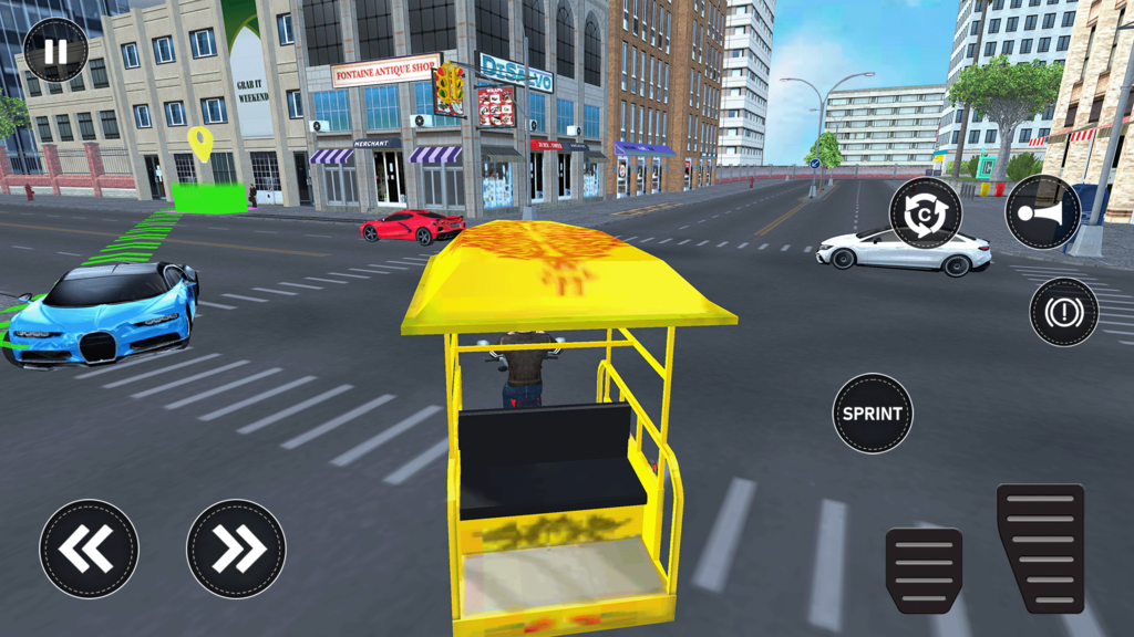 City Tuk Tuk Rickshaw Game: Auto Games screenshot 4
