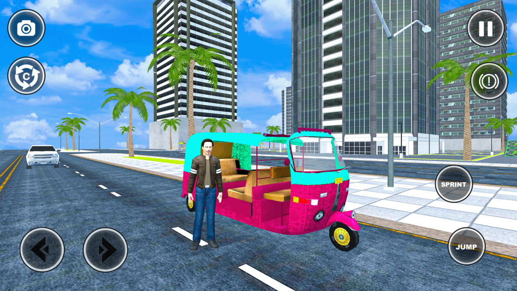 City Tuk Tuk Auto Rickshaw 3D Offline Game screenshot 5