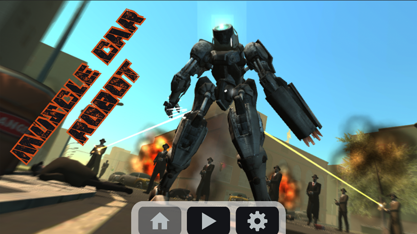 Flying Muscle Robot Car Game gameplay screenshot 3