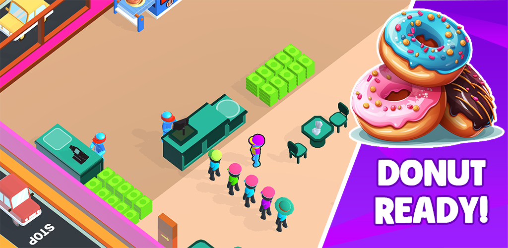 Donut Ready Idle: Business Tycoon Donut Cafe screenshot 1