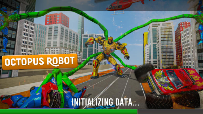 Octopus Robot World Truck Game gameplay screenshot 4