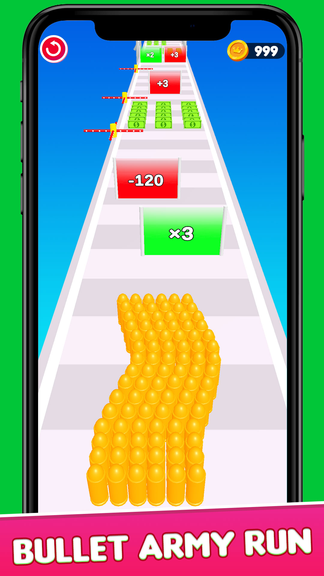 Merge Bullet Army Game Run 3D – Stack 3D screenshot 1