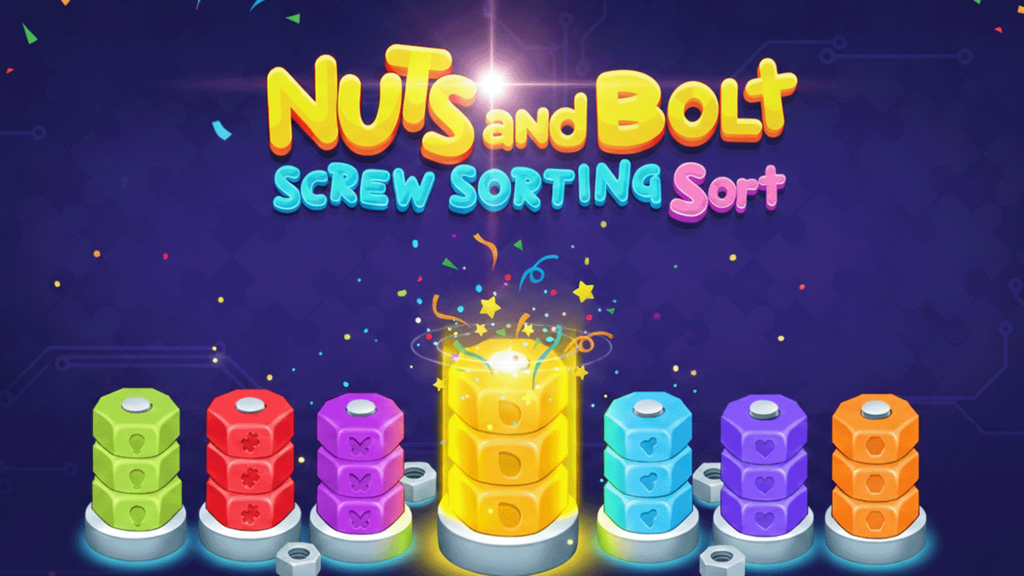 Nut Shorting Puzzle Game: Color Match screenshot 1