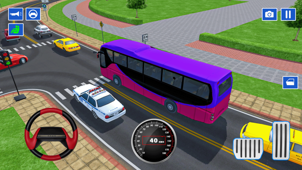 Modern Bus Driving & Simulation Parking Game screenshot 2