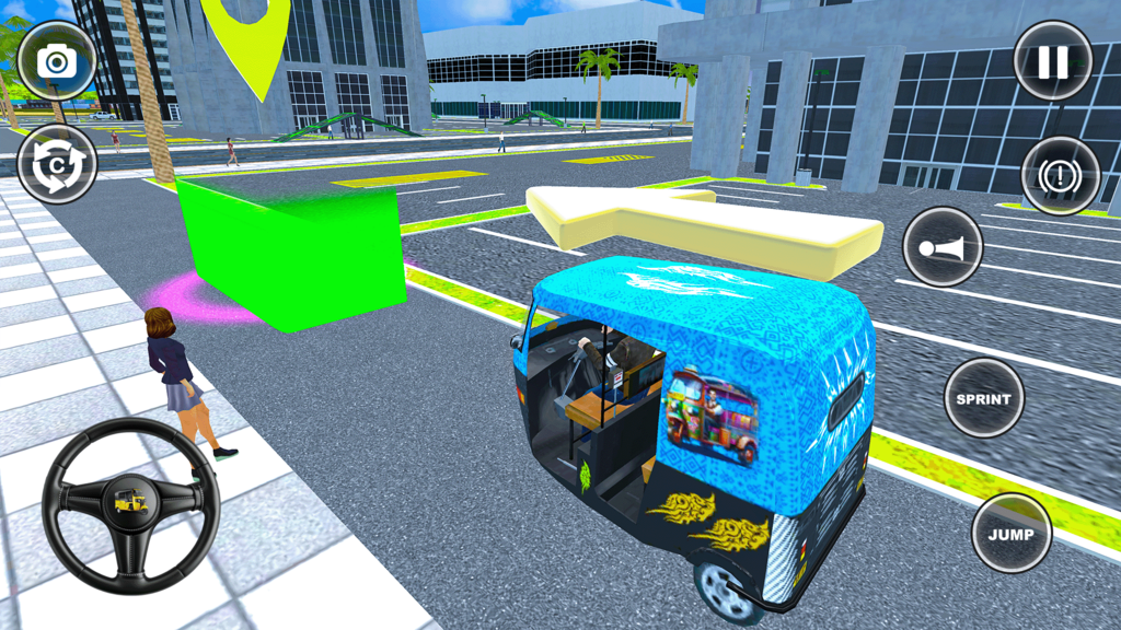 City Tuk Tuk Auto Rickshaw 3D Offline Game screenshot 1