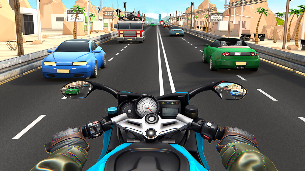 Highway Bike Racing Offline Game: 3D Racing Game screenshot 2