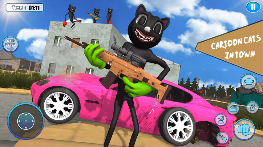 Spider Superhero Man Cat Gangster Game featured gameplay