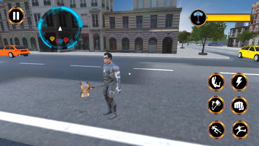 Gangster Target Superhero Hammer Monster Game gameplay screenshot 3