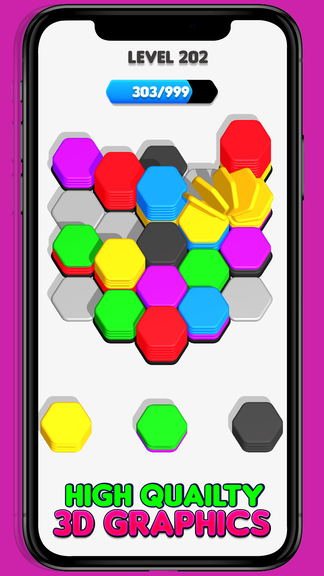 Hexa Stack: Color Puzzle Blast – Hexa Offline Game screenshot 3