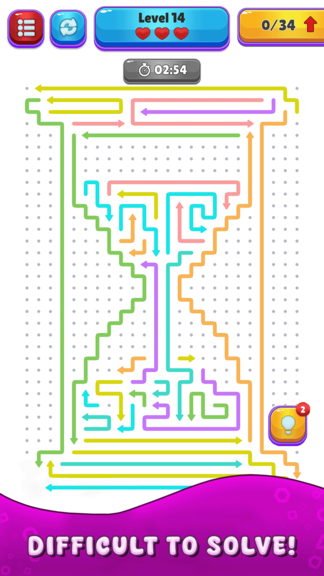 Arrow Swipe Escape Game: Arrow Sort Puzzle screenshot 2