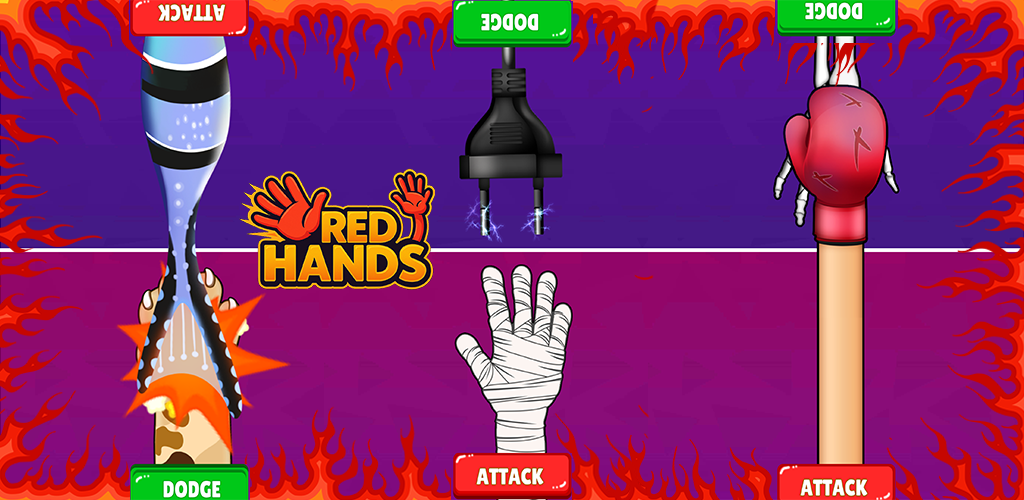 Two Player Red Hands Game screenshot 1