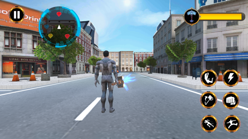 Gangster Target Superhero Hammer Monster Game gameplay screenshot 2