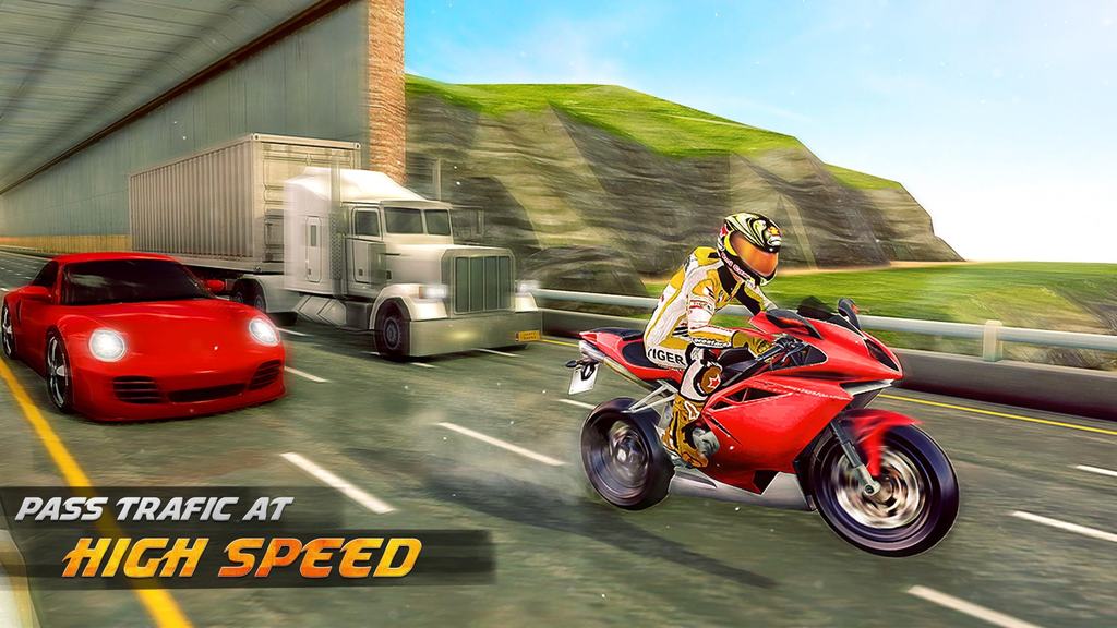 Highway Bike Racing Offline Game: 3D Racing Game screenshot 6