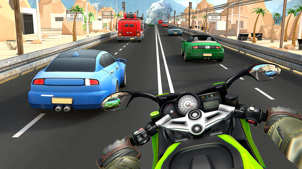 Highway Bike Racing Offline Game: 3D Racing Game screenshot 3