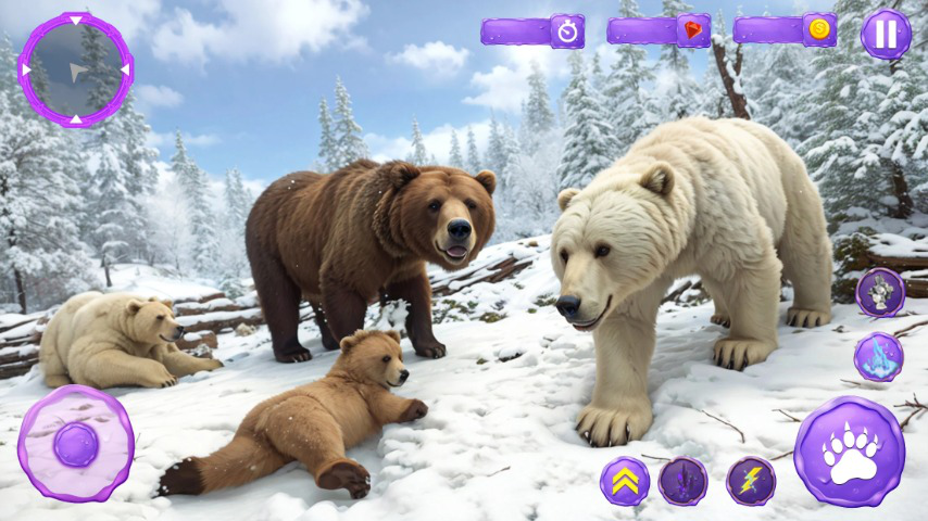 Super Bear Adventures Survival Game gameplay screenshot 1