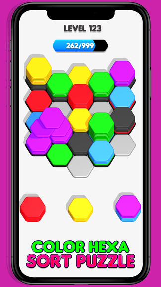 Hexa Stack: Color Puzzle Blast – Hexa Offline Game screenshot 1