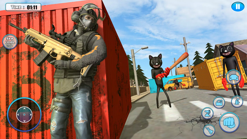 Spider Superhero Man Cat Gangster Game gameplay screenshot 2